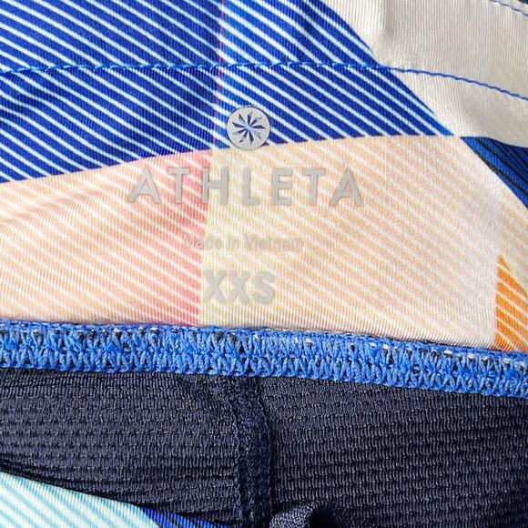 Athleta XXSmall Blue Electric Geo Sport Speed Skort Skirt Athletic Liner Active - Picture 8 of 11